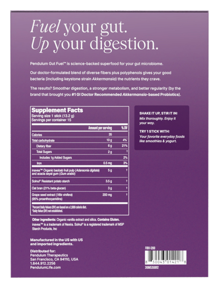 Gut Fuel Daily Prebiotic Fiber + Polyphenols (396 Grams)