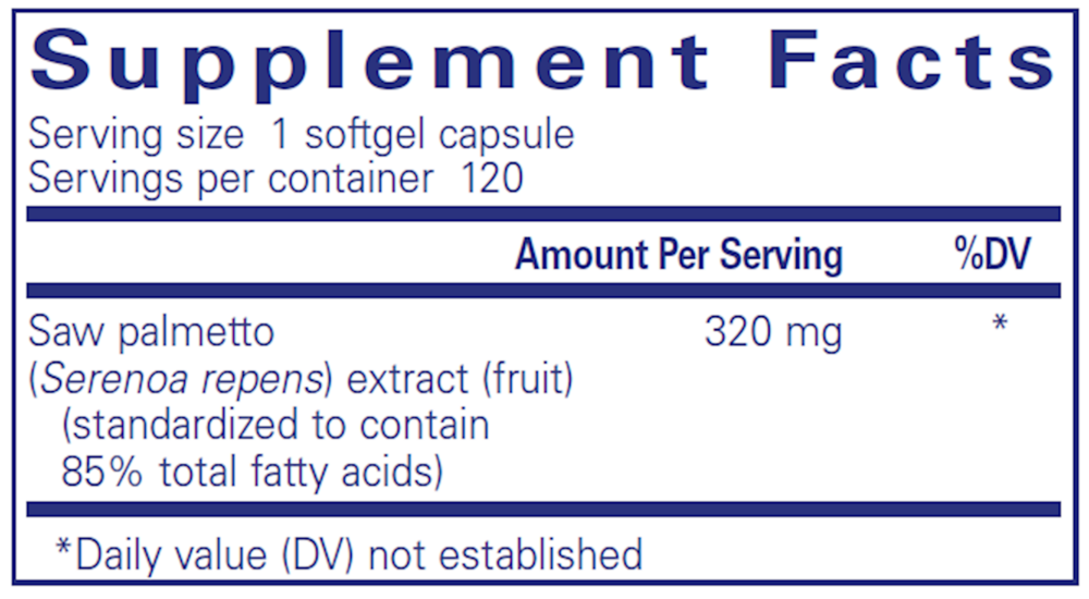 Saw Palmetto 320 (120 Softgel Capsules)